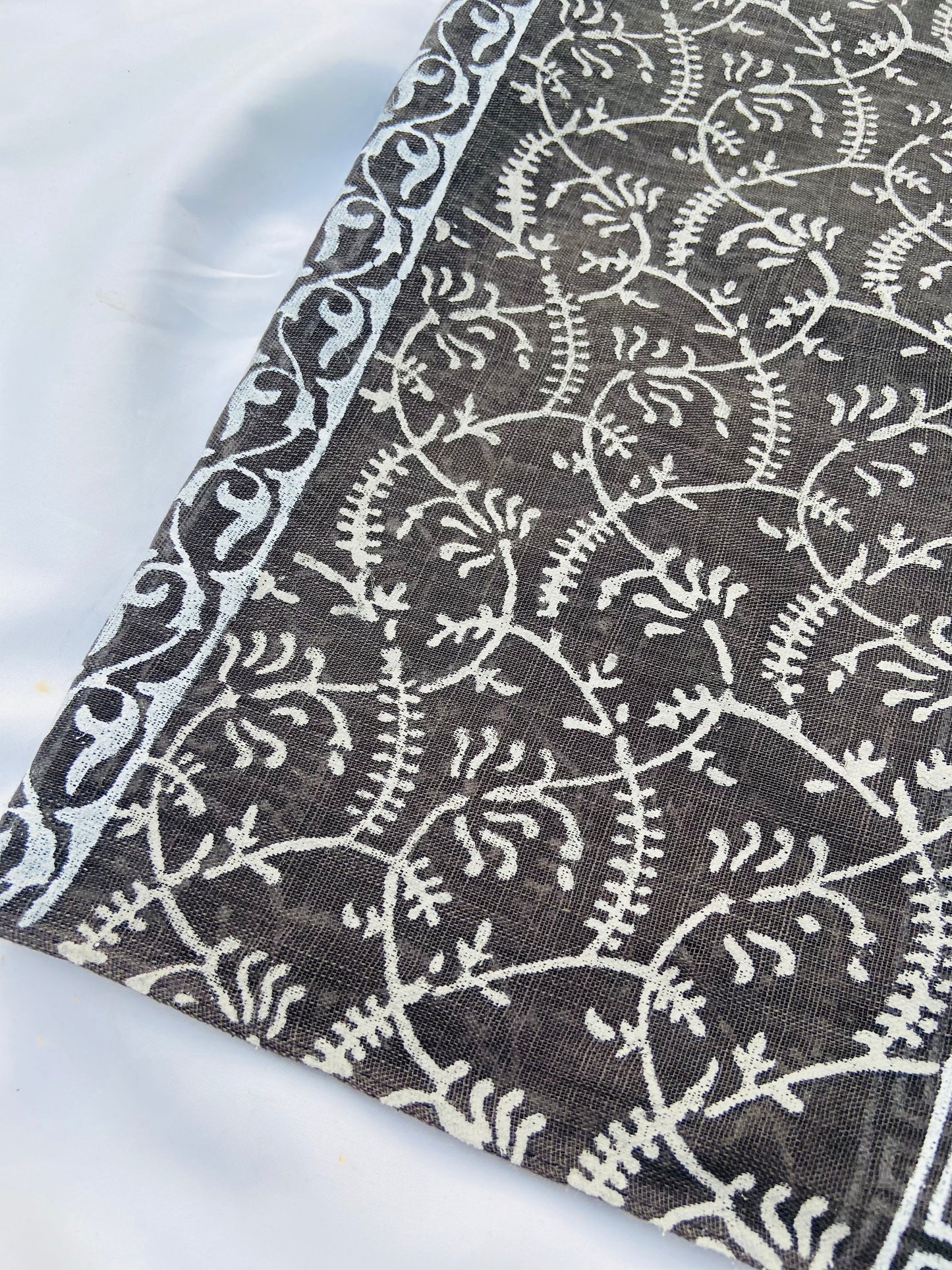 Steal Grey Block Printed Scarf