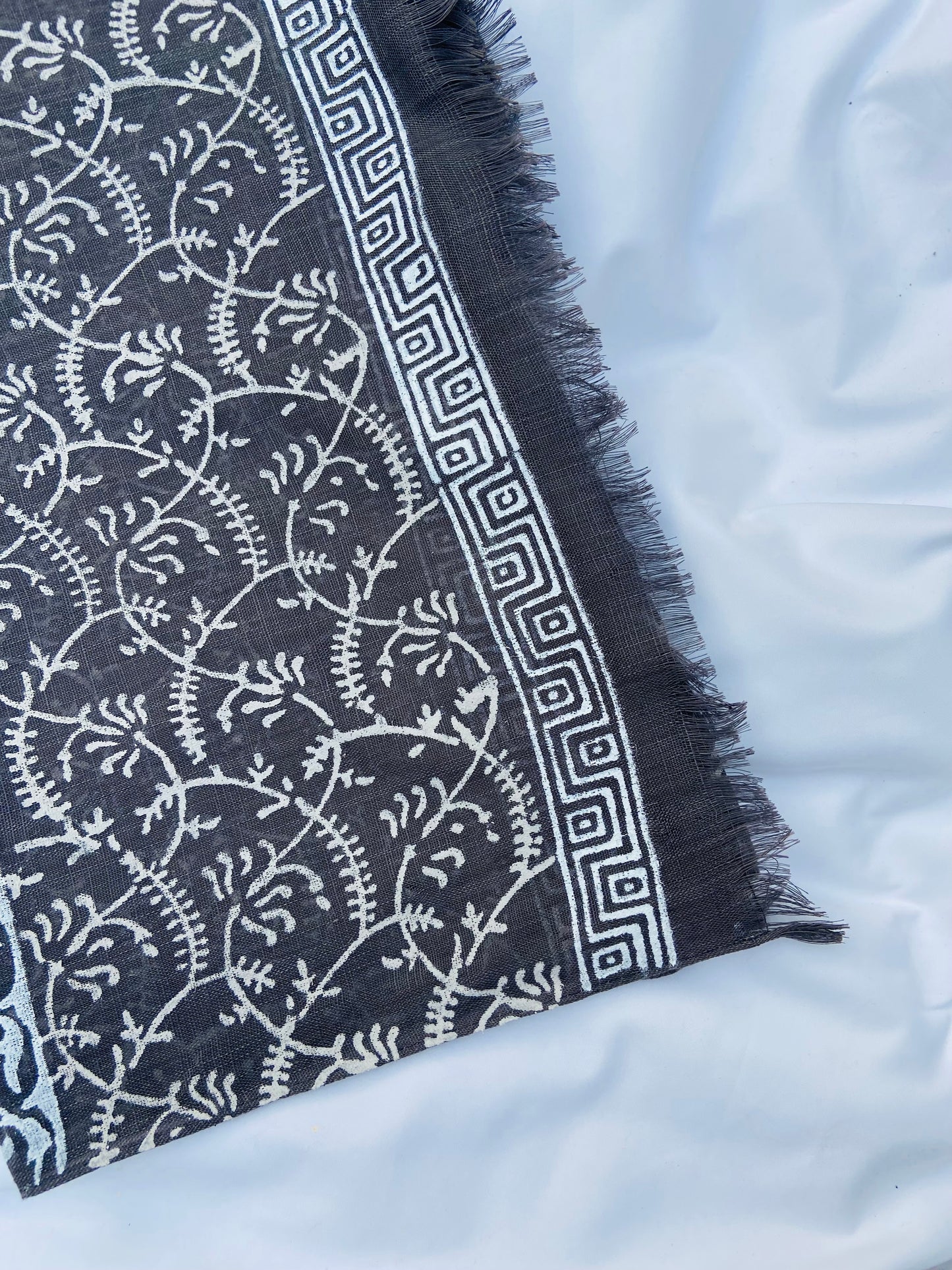 Steal Grey Block Printed Scarf