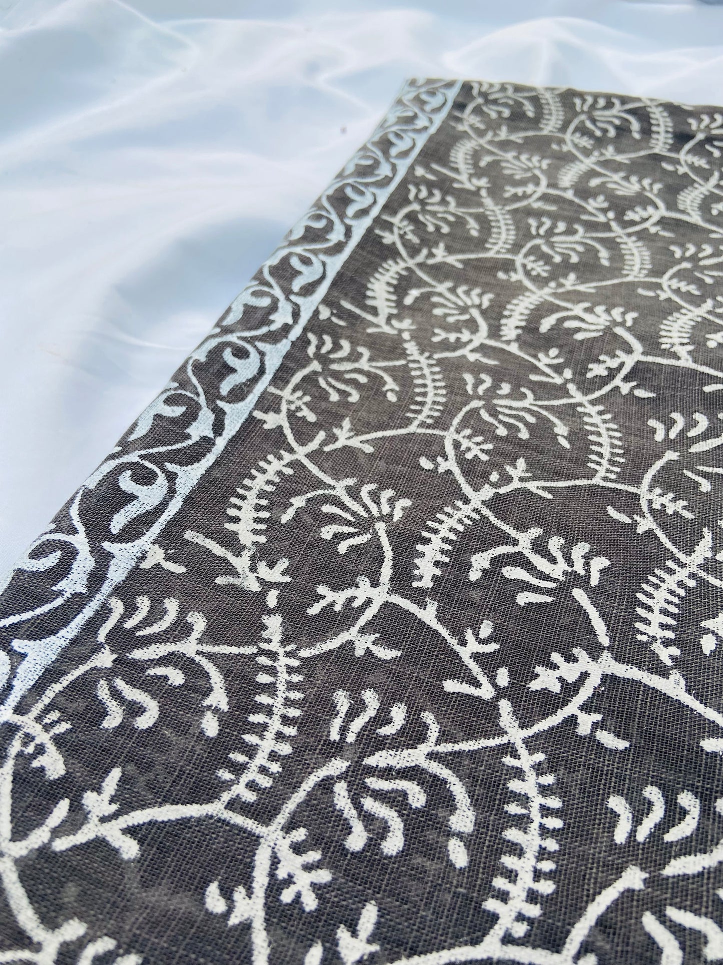 Steal Grey Block Printed Scarf