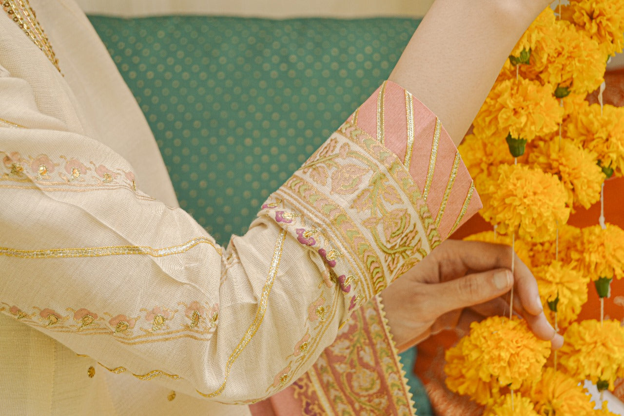 Beige Pink Pishwas