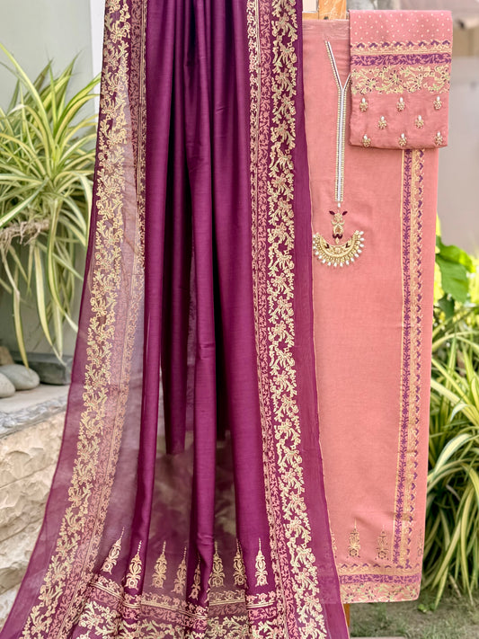 peach Neckline Design.